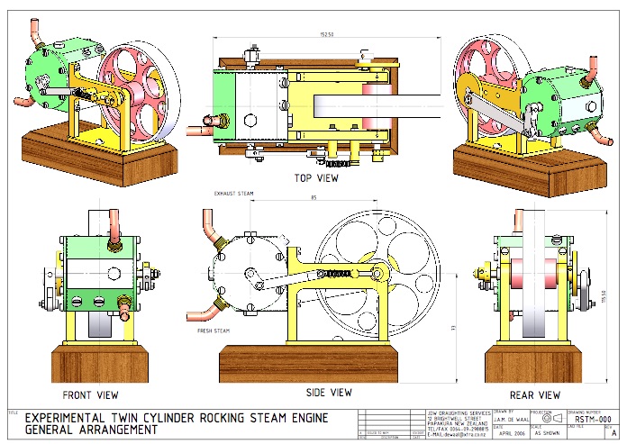 Model Rocking Engine Novel rocking steam engine