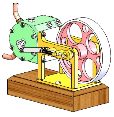 Model Rocking Engine Novel rocking steam engine