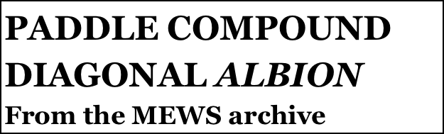 PADDLE COMPOUND DIAGONAL ALBION
From the MEWS archive


Anthony Mount