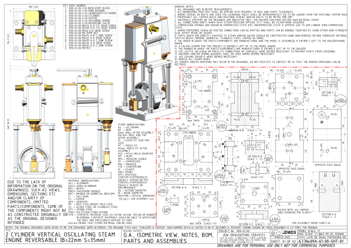 Oscillator Machine Drawing two-cyl oscillator